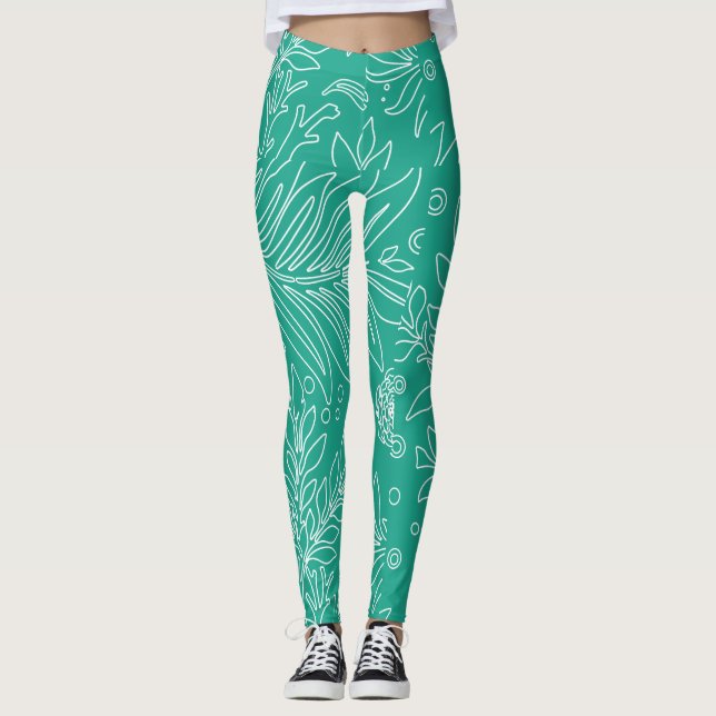 Floral Design 34 Leggings (Front)