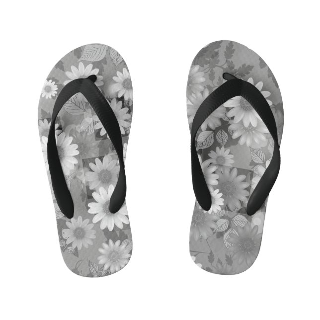 Floral Design 3 Kid's Jandals (Footbed)