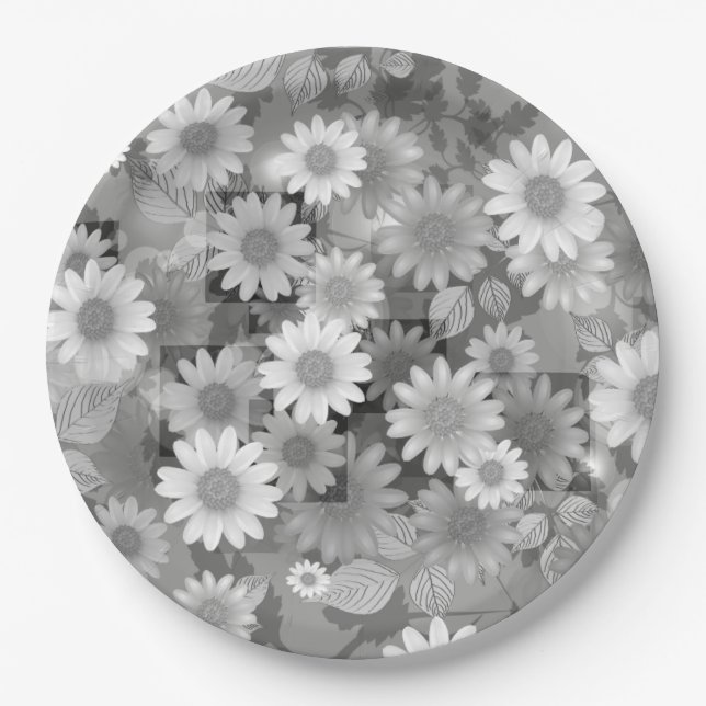 Floral Design 3 Paper Plate (Front)