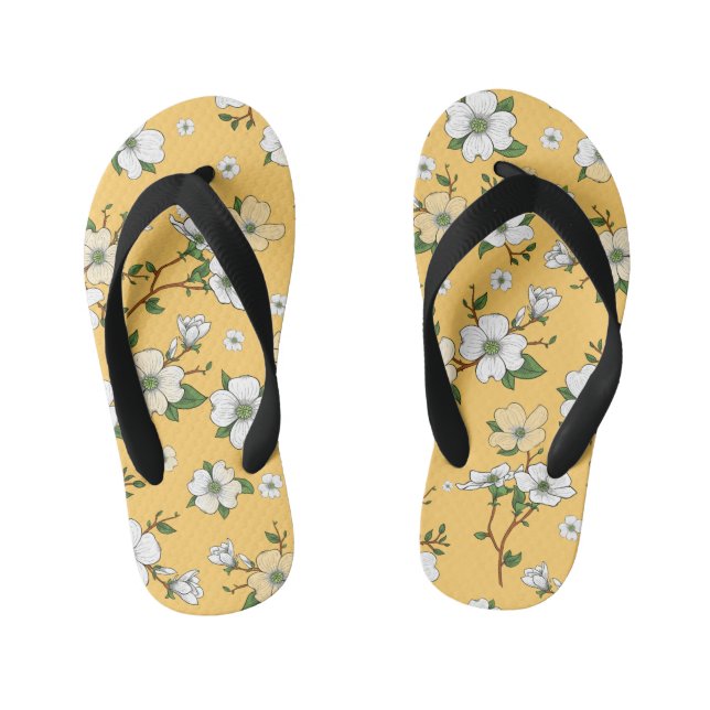 Floral Design 4 Kid's Jandals (Footbed)