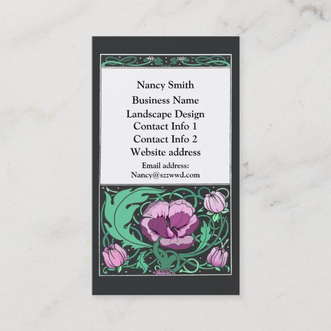 Floral Design Beardsley Business Card (Front)