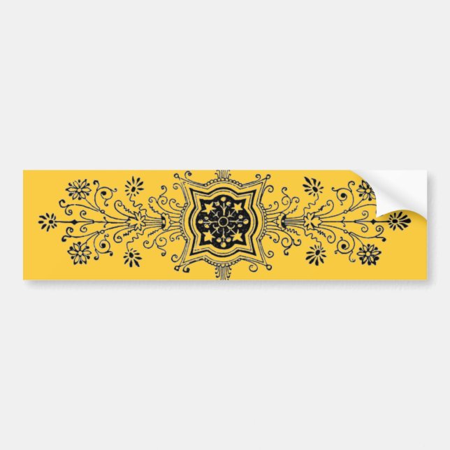 Floral Design Bumper Sticker (Front)