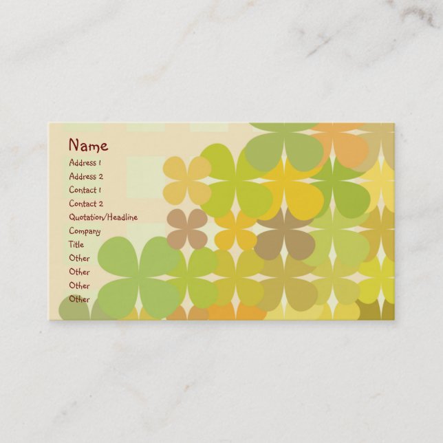 Floral Design Business Card (Front)