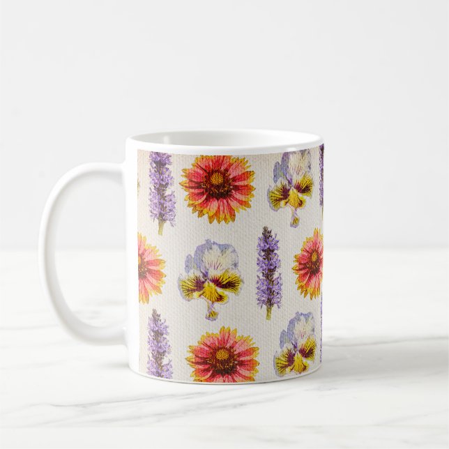 Floral Design Coffee Mug (Left)