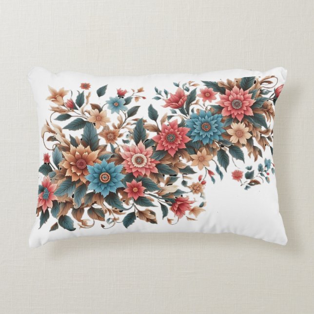 Floral design decorative cushion (Front)