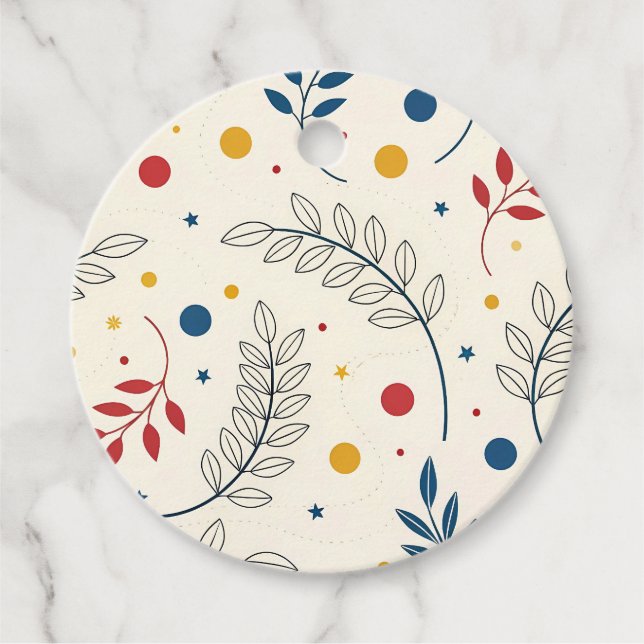 Floral design favour tags (Front)