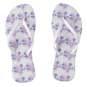 Floral design flip flops