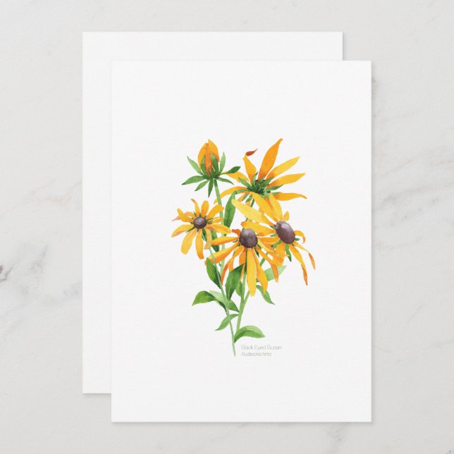 Floral Design Greeting Card (Front/Back)