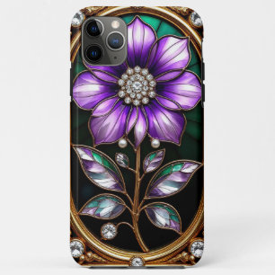 Floral Design in Golden Frame Case-Mate iPhone Case
