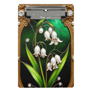 Floral Design in Golden Frame Mini Clipboard