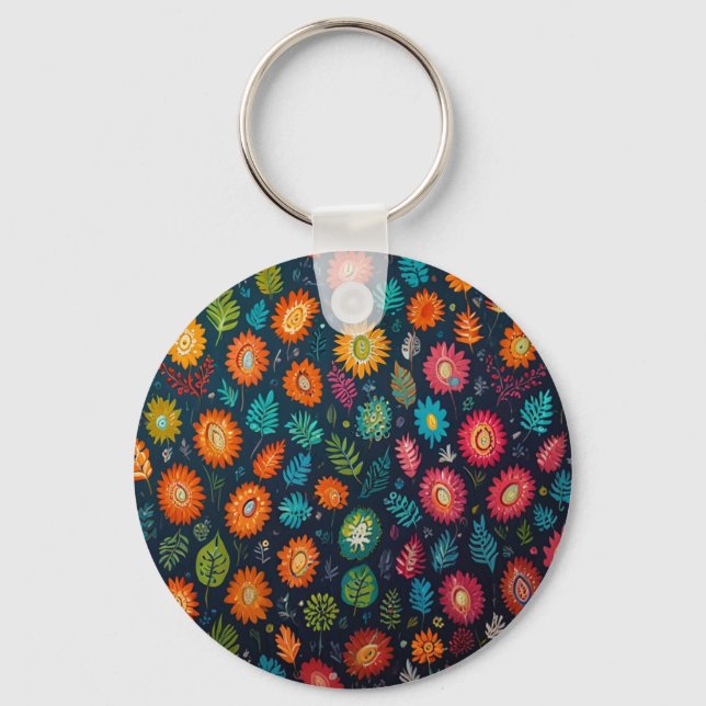 Floral design key ring (Front)