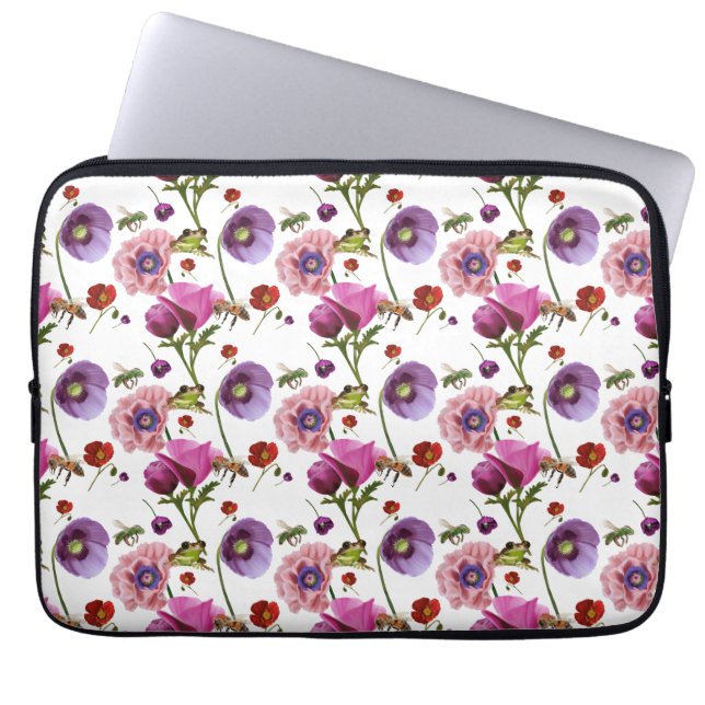 Floral design laptop sleeve (Front)