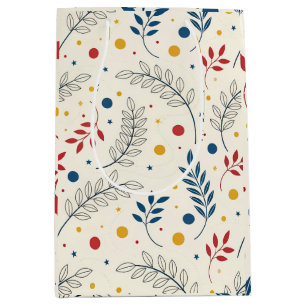 Floral design medium gift bag