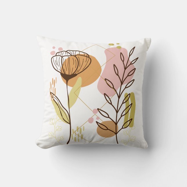 Floral design modern pattern cushion (Front)