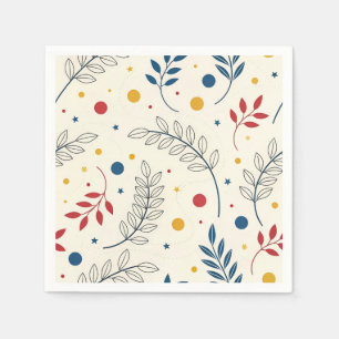 Floral design napkin