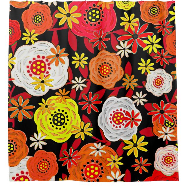 Floral Design No. 9  Shower Curtain (Front)
