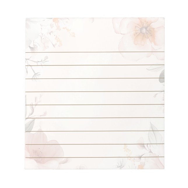 Floral Design  Notepad (Front)