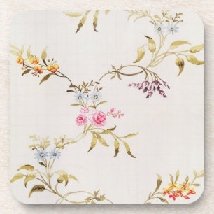 Floral design of carnations and roses for a silk m coaster