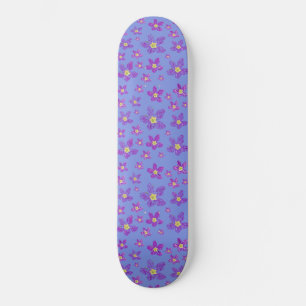 Floral Design on Skateboard