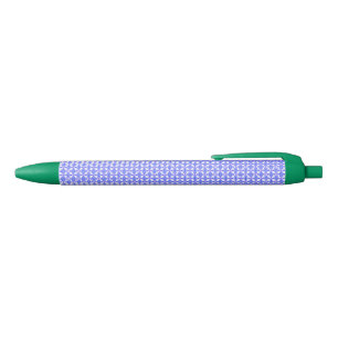 Floral Design Pattern Black Ink Pen