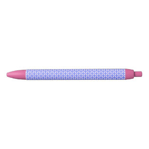 Floral Design Pattern Black Ink Pen
