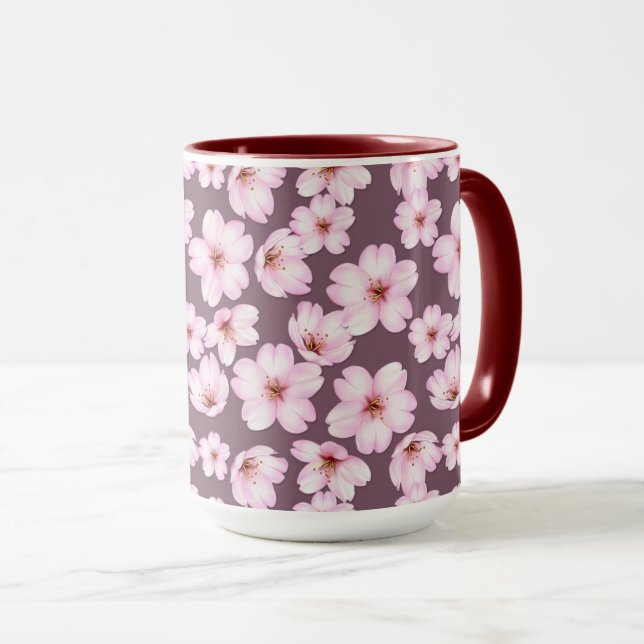 Floral design pattern mug (Front Right)