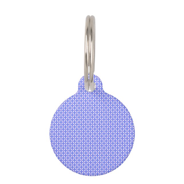 floral design pattern pet tag (Front)