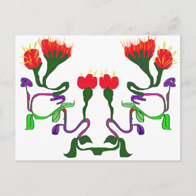 floral design postcard (Front)
