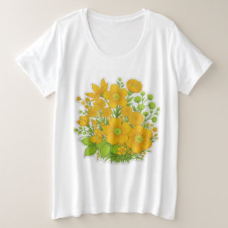 Floral design print art  plus size T-Shirt
