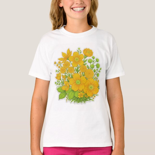 Floral design print art  T-Shirt (Front)