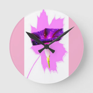 Floral Design Round Clock
