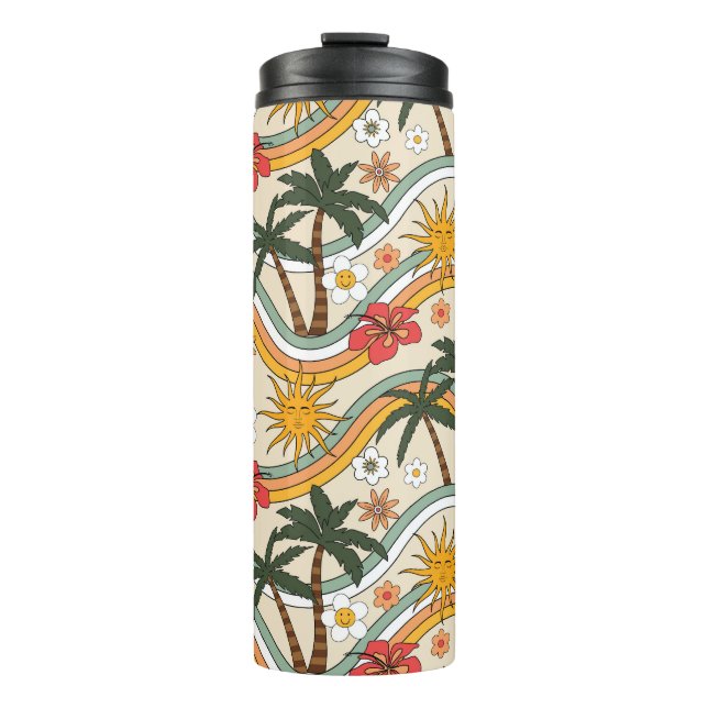 floral design thermal tumbler (Front)