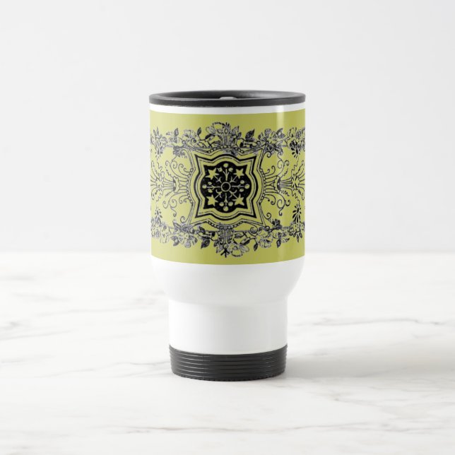 Floral Design Travel Mug (Center)
