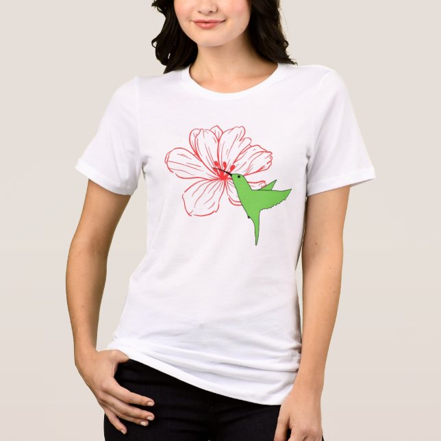 Floral Design Tri-Blend Shirt (Front)