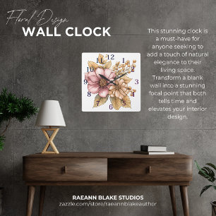 Floral Design Wall Clock