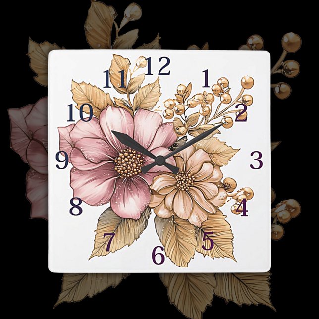 Floral Design Wall Clock (Creator Uploaded)