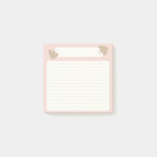 Floral Design with Elegant Style Post-it Notes (Front)