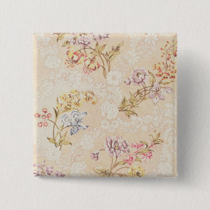 Floral design with peonies, lilies and roses for S 15 Cm Square Badge