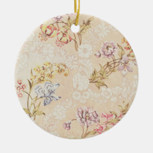 Floral design with peonies, lilies and roses for S Ceramic Tree Decoration