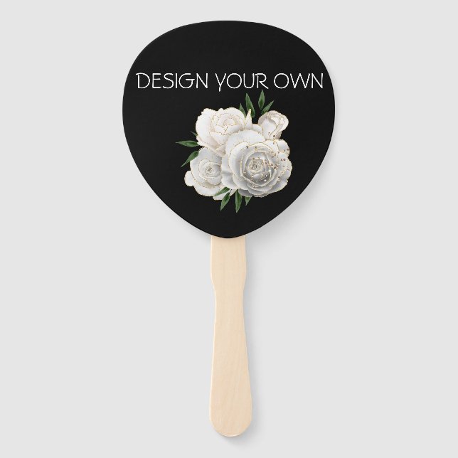 Floral Design Your Own Hand Fan (Front)