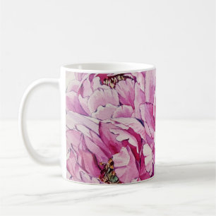 Floral designed pink mug
