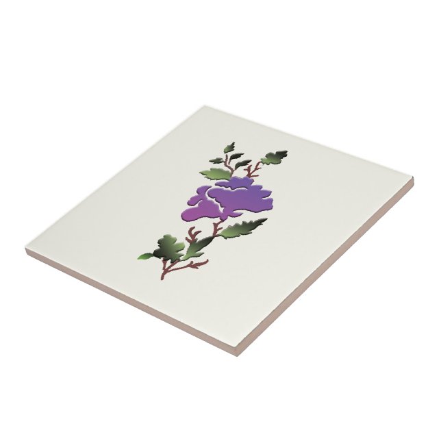 Floral Designed Tile (Side)