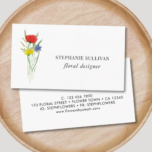 Floral Designer Wildflower Business Card