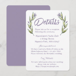 Floral Details Wedding Watercolor Flower Leaves Invitation