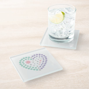Floral Devotion Glass Coaster