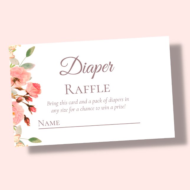 Floral | Diaper Raffle | Enclosure Card (Creator Uploaded)