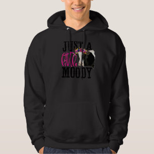 Floral Diary Cow Just Little Moody Heifer Cow Far Hoodie