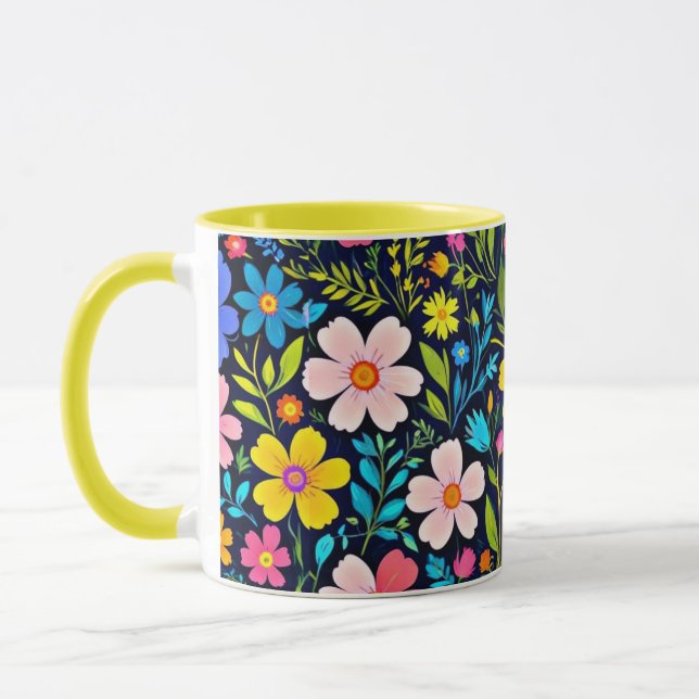 Floral Digital Painting Flowers Pattern-38875 Mug (Left)