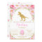 Floral Dinosaur Birthday Invitation Girl T-Rex