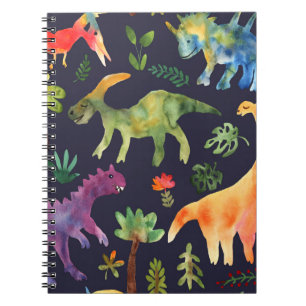 Floral Dinosaurs: Watercolor Fabric Design Notebook